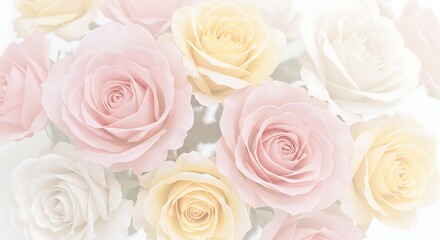 Pastel Roses: A Delicate Bouquet of Soft Hues