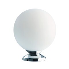 Elegant white sphere lamp design in modern home decorative item cozy living room minimalist style