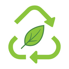 recycle symbol on white background
