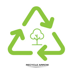 recycle symbol on white background