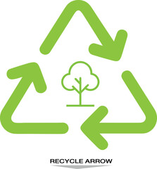 recycle symbol on white background