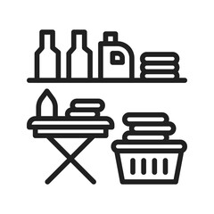 Laundry Room icon vector image. Suitable for mobile apps, web apps and print media.