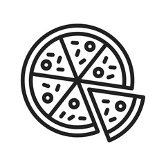Pizza icon vector image. Suitable for mobile apps, web apps and print media.