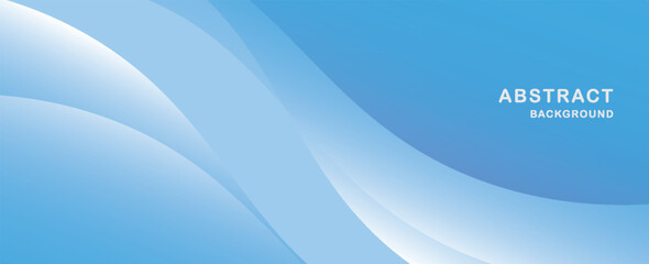 Modern blue gradient background with waves. vector