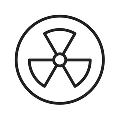 Radiation Sign icon vector image. Suitable for mobile apps, web apps and print media.