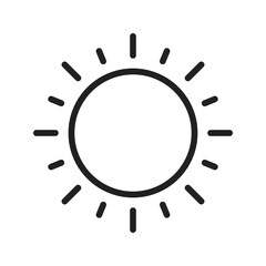 Sun icon vector image. Suitable for mobile apps, web apps and print media.