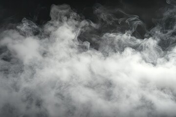 Fototapeta premium Ethereal Embrace A Swirling Dance of White Clouds Against a Midnight Canvas