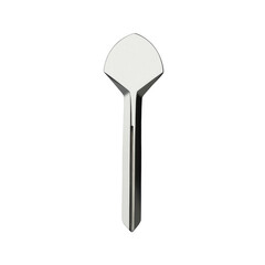 Elegant Modern Silver Spoon on Black Background for Culinary Use