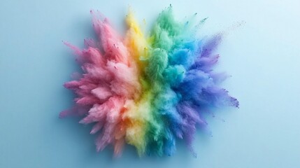 Colorful powder explosion, vibrant hues