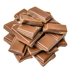 Delicious Milk Chocolate Blocks Piled High for Sweet Treats