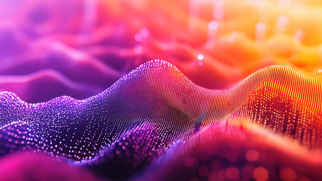 Innovation in information technology displayed through abstract binary code and virtual network design