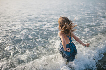 girl in the waves
