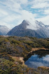 mountain landscape with clouds