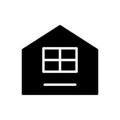 Home glyph vector