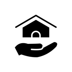 Home glyph vector