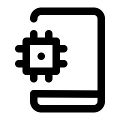 icon mobile with style outline