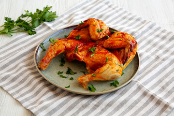 Healthy Homemade Spatchcocked Grilled Piri-Piri Chicken with Parsley