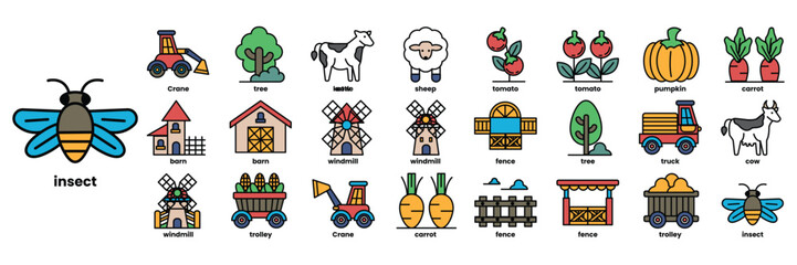 Set of illustrations in the concept of a public park in line style