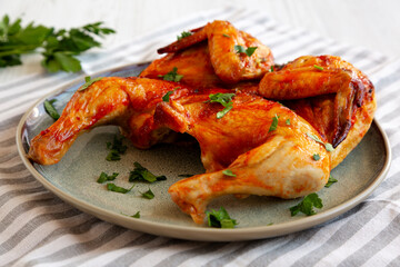 Healthy Homemade Spatchcocked Grilled Piri-Piri Chicken with Parsley