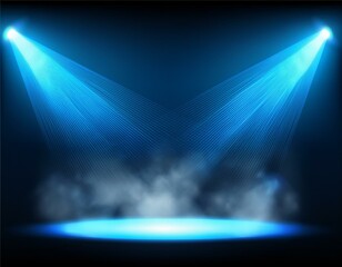 stage, spotlight, lights, smoke, blue, vector, illumination, scenic, volume, theatrical, performance, ambiance, dramatic, background, atmosphere, effect, fog, design, lighting, color, beam, scene, sta