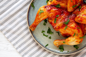Healthy Homemade Spatchcocked Grilled Piri-Piri Chicken with Parsley