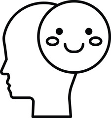 cartoon face with a head and a face mask