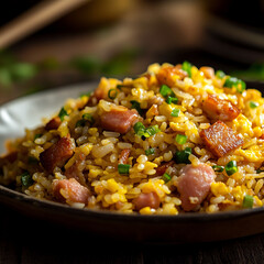 Fototapeta premium fried rice with chicken