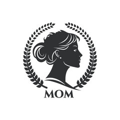 mother's day vector silhouette clip art illustration