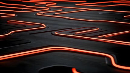 Dynamic abstract glowing data streams creating a futuristic network environment