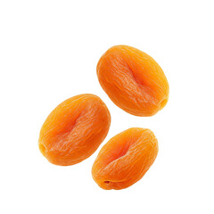 dried apricots isolated on white