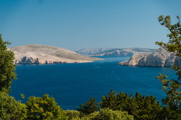 Naklejka premium Croatia Stock Photo. Adriatic sea coastline. Summer holiday in Europe