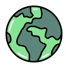 earth globe icon vector