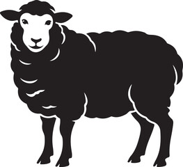 sheep silhouette isolated vector illustration