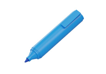 Isolated Blue Highlighter Marker for Text Marking