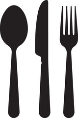 Knife, fork and spoon icon vector illustration