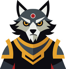 black and white wolf