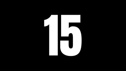 20 seconds white countdown timer with white bold numbers suitable for product launches, exams, registration closings, deadlines, voting