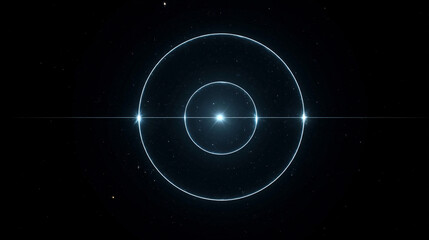 Neutron Star Orbit: Binary Stars in Circular Motion, Gravitational Dance of Stellar Objects, Space Collision Course, Cosmic Physics Simulation, Extreme Astrophysics Phenomenon.
