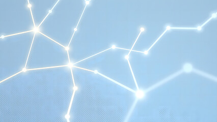 Obraz premium Abstract corporate network of glowing connection points in navy and silver, geometric data flow on light gray textured backdrop, ultra HD 8K professional backdrop