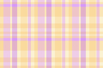 30s pattern plaid vector, multi fabric check background. Awesome tartan seamless textile texture in amber and papaya whip colors.