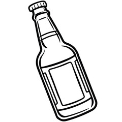Chilled Beer Bottle Illustration
