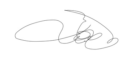 Abstract Hand-Drawn Scribble Line Art on White Background  