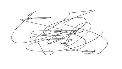 Abstract hand-drawn line art in minimalist style  