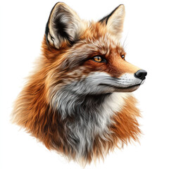 Fototapeta premium red fox isolated on white