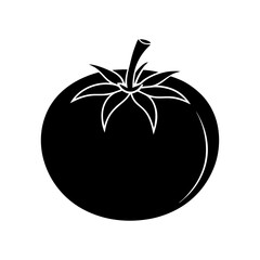 Tomato Silhouette vector illustration