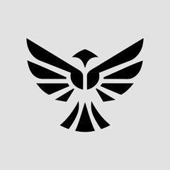 Fototapeta premium vector icon of eagle with wings