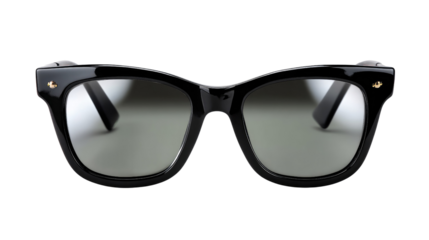 Stylish Shades: A pair of sleek, black sunglasses exude cool sophistication, offering a timeless accessory for fashion and eye protection.