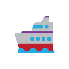 Ship Icon Maritime Transport, Sea Travel, and Global Shipping Symbol