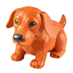 A charming orange puppy with endearing features and a playful expression. This delightful dog is a perfect representation of joy and companionship.