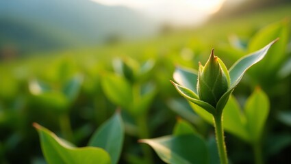 Delicate Bud in Lush Greenery